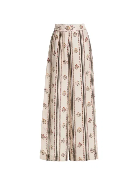 Pantaloni Agua By Agua Bendita cu model floral cu imagine