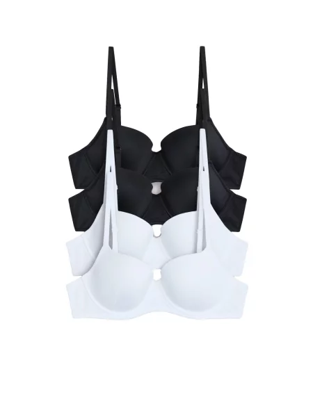 The Set Sutien negru alb