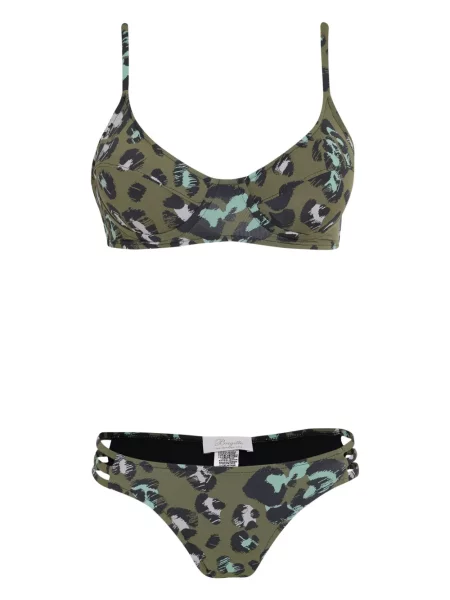 Bikini Brigitte z nadrukiem w panterkę zielony