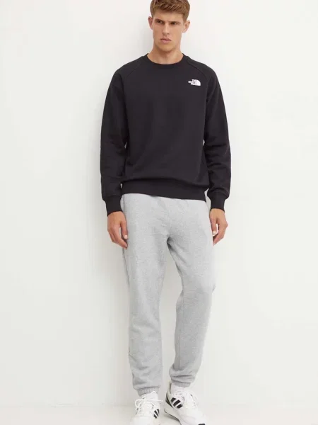 The North Face bluza Raglan Redbox Crew z nadrukiem czarny