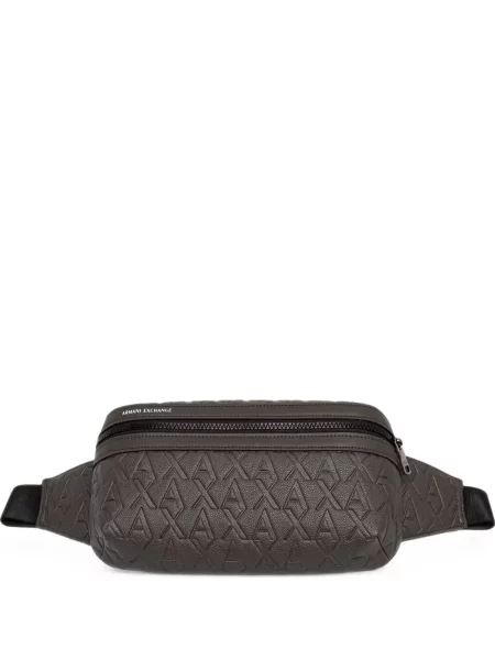 Curea Armani Exchange cu autograf maro