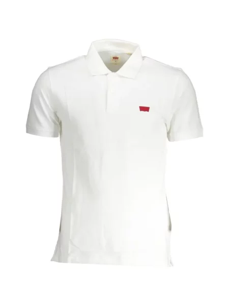 Tricou polo Levi's® cu autograf alb