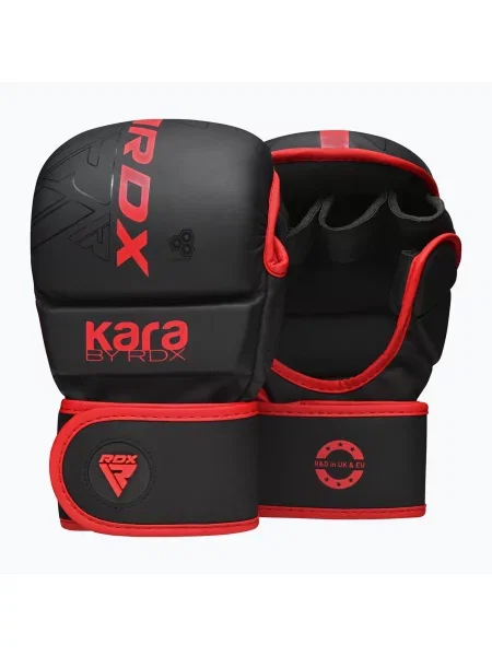 Rękawice grapplingowe RDX F6 Shooter Grappling red czarne