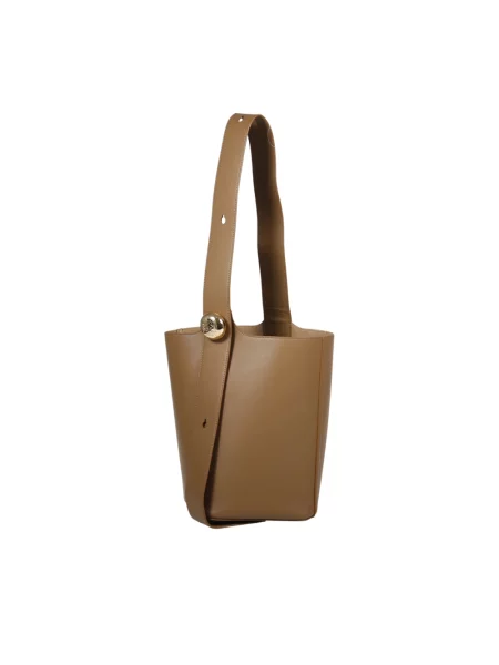 Torebka bucket Loewe skórzana brązowa