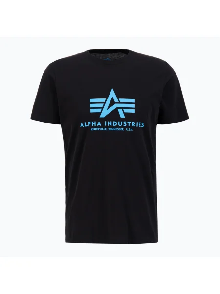 Tricou pentru bărbați Alpha Industries Basic black/blue negru