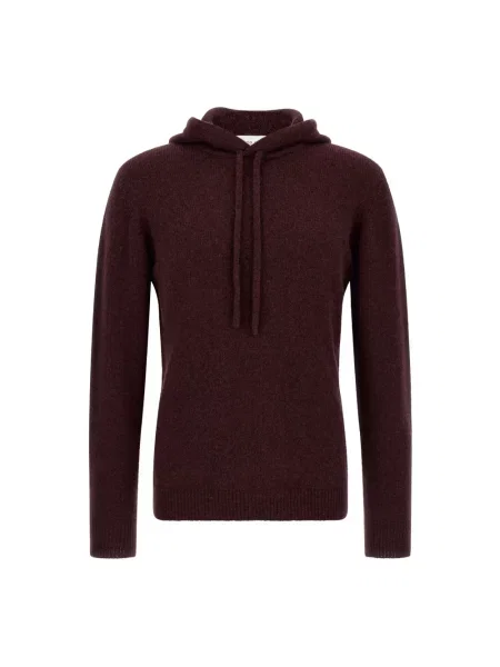 Bluza z kapturem Roberto Collina wełniana z kapturem czerwona