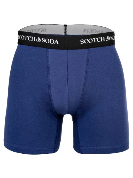 SCOTCH & SODA Boxerky tmavomodrá / sivá melírovaná čierna