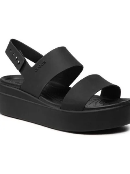 Crocs Sandale Brooklyn Low Wedge W negru