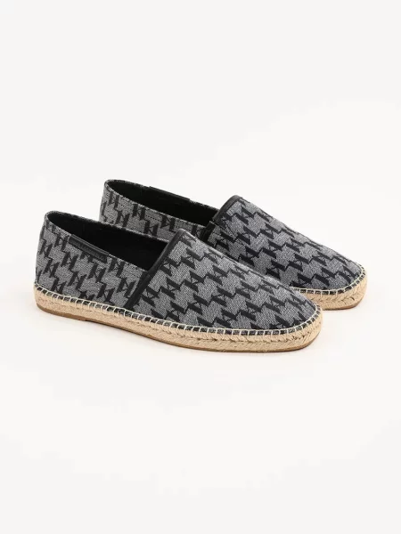 Karl Lagerfeld espadryle KAMINO II szary czarne