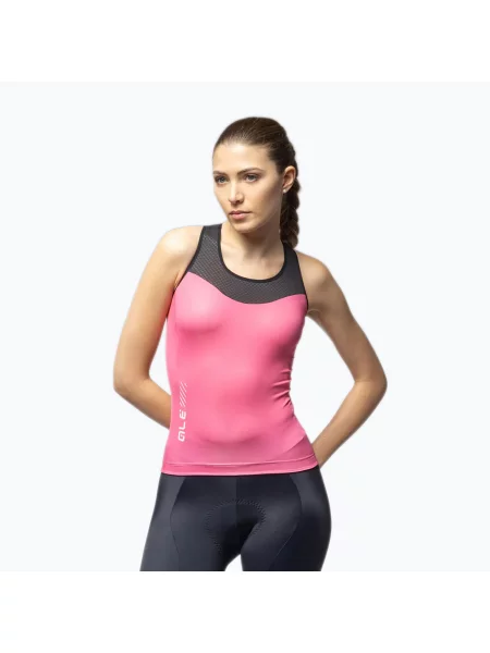 Tricou de ciclism pentru femei Alé Color Block TT flamingo pink roz