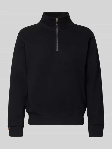 Bluza o kroju regular fit z wyhaftowanym logo Superdry czarna