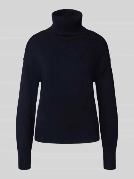 Sweter o kroju relaxed fit z imitacji dzianiny Christian Berg Woman granatowy