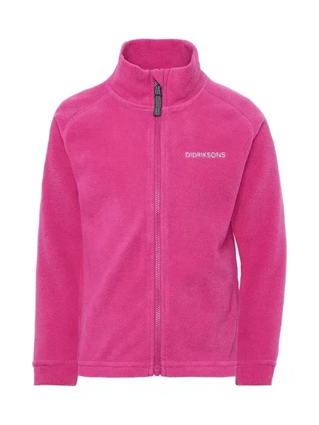 Didriksons fleece mikina dětská MONTE KIDS FULLZIP růžová