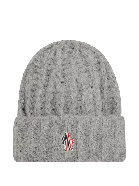 Czapka bez daszka Moncler Grenoble z autografem szary