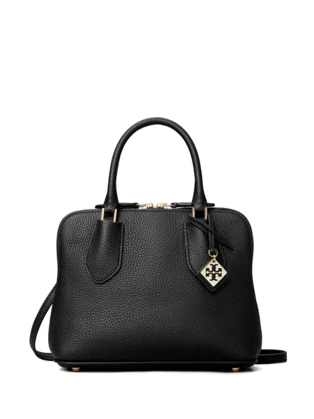 Geantă messenger Tory Burch din piele negru
