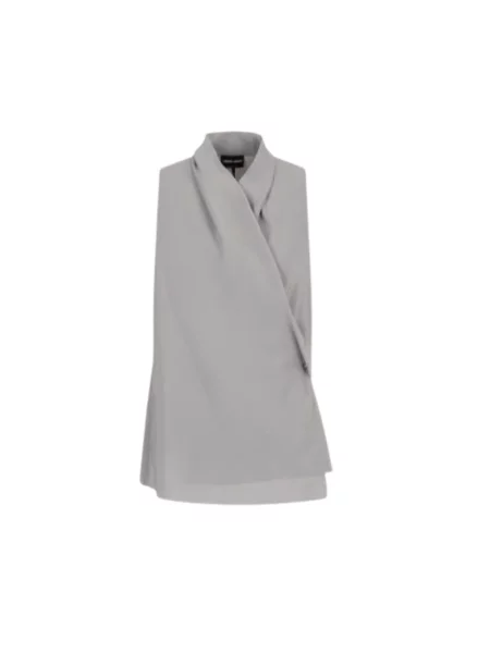 Top Giorgio Armani z krepy szary