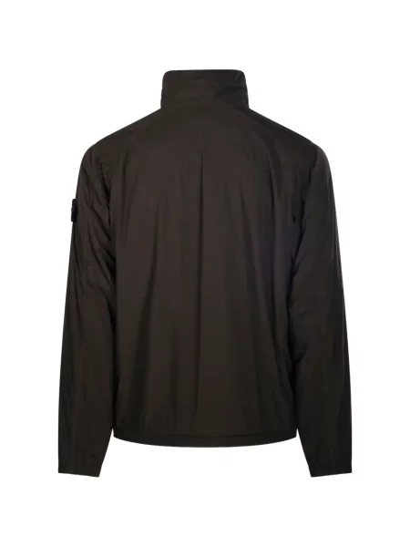 Geacă Stone Island cu glugă cu strasuri maro