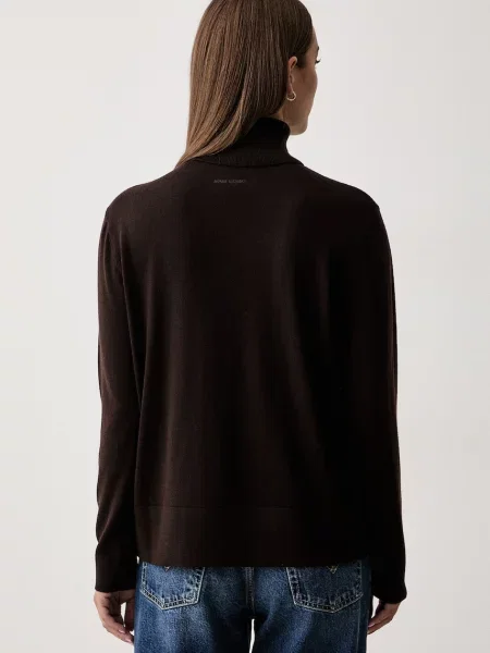 Armani Exchange sweter wełniany brązowy