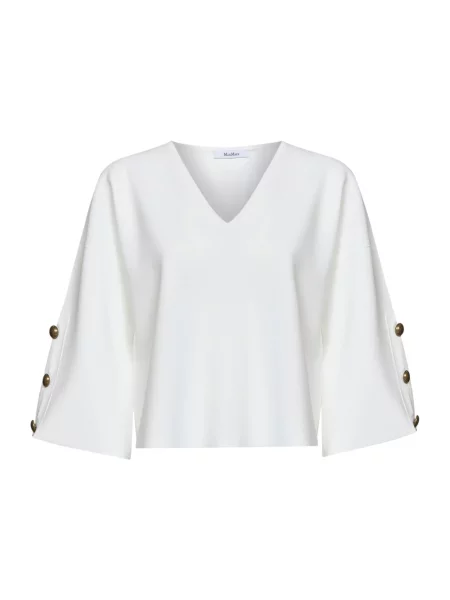 Lniana bluzka Max Mara biała