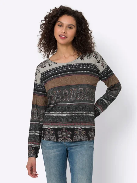 Heine Tricou maro / închis / roşu închis gri