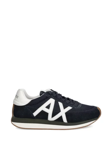 Sneakerși Armani Exchange cu șireturi din dantelă albastru