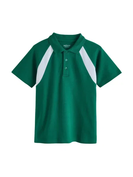 Next Tricou verde smarald alb