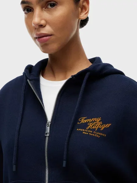 Махровое худи Tommy Hilfiger синее
