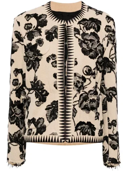 Geacă Undercover cu model floral din jacard