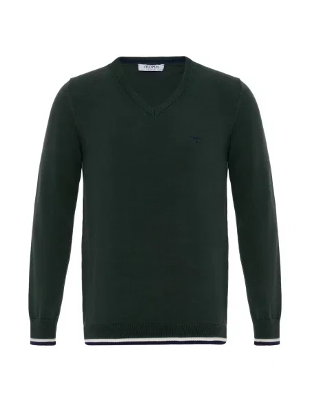 Moxx Paris Pulover Maxime verde alb