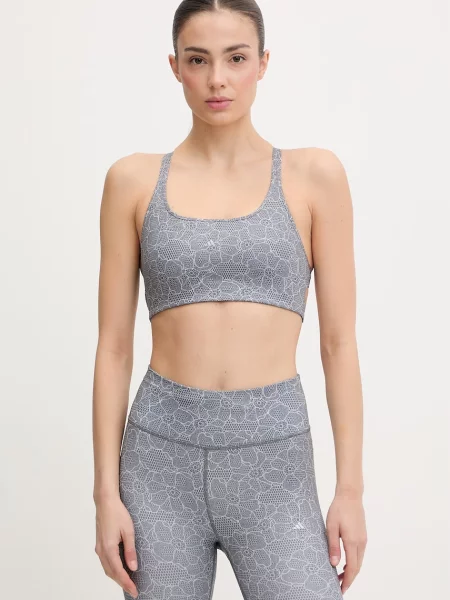 Adidas by Stella McCartney sportovní podprsenka šedá