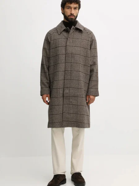 Tommy Hilfiger baba gyapjúkeverék pulóver barna