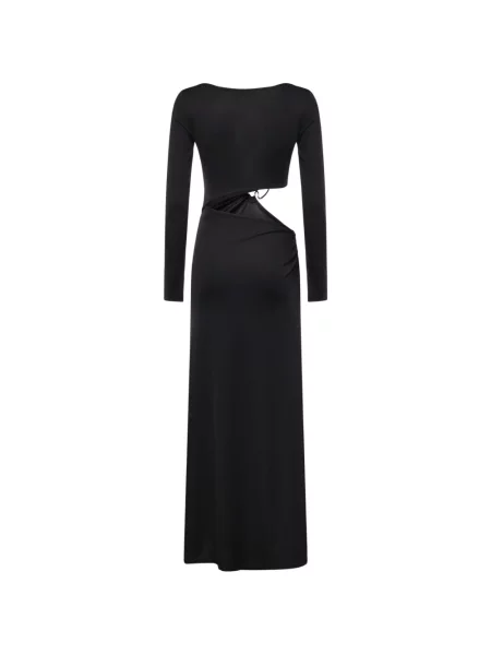Rochie maxi Christopher Esber cu volane negru