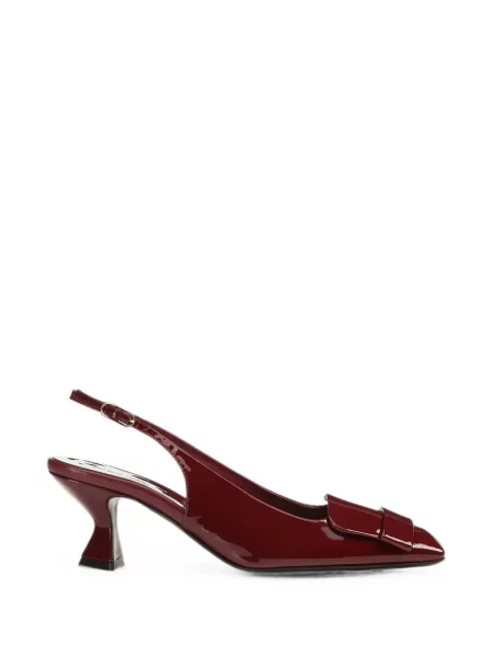 Pantofi cu toc Sergio Rossi slingback roșu