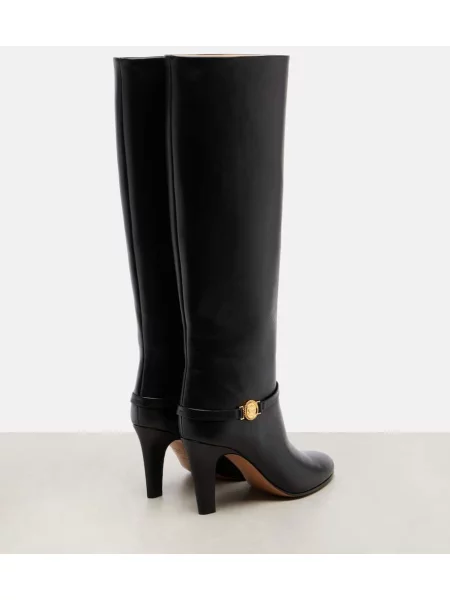 Cizme Chloé din piele negru