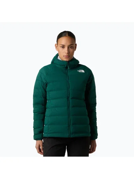 Geacă cu puf pentru femei The North Face Abseil Stretch Down Hoodie hunter green verde