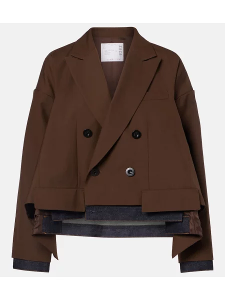 Geacă de blugi Sacai verde