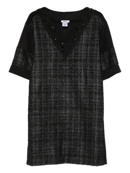 Rochie mini Dkny cu decolteu în V de costum negru