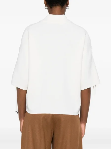 Top Max Mara din dantelă alb