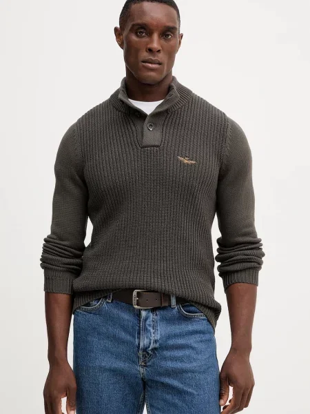 Aeronautica Militare pulover de light cu turtleneck gri