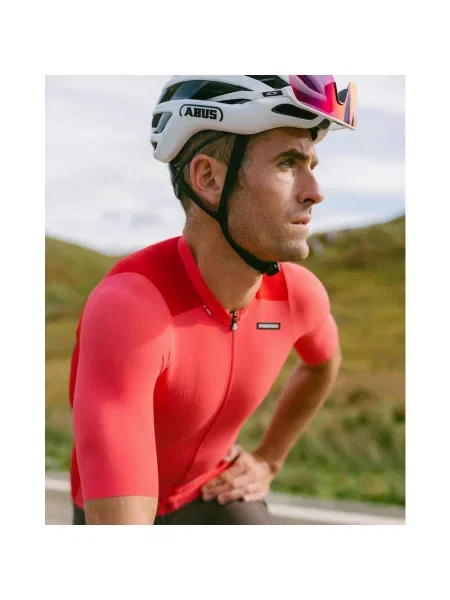 Koszulka rowerowa Etxeondo Alde Color Edition krótki rękaw koralowy M czerwony