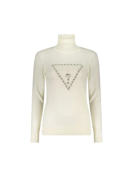 Jeansy Guess z logo do golfa beżowe
