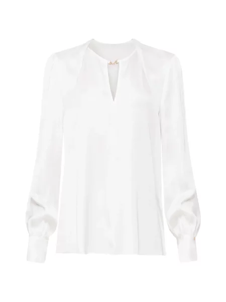 Top Nissa din satin alb