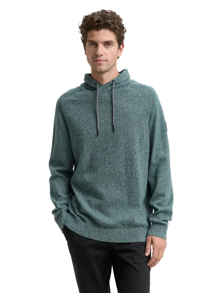 TOM TAILOR Pulover amestecat verde