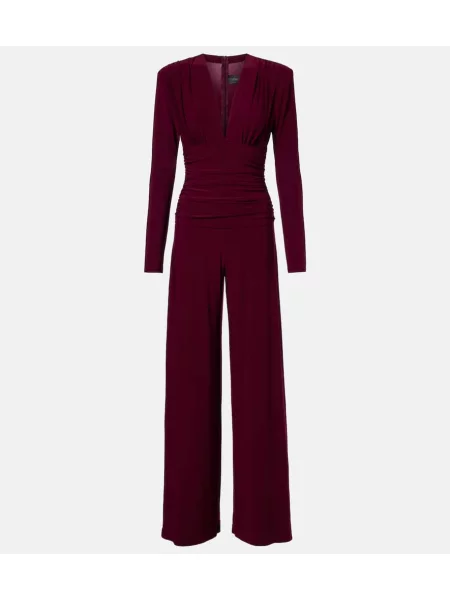 Salopetă Norma Kamali din jerseu violet