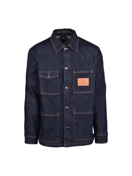 Kurtka jeansowa Armani Exchange niebieska