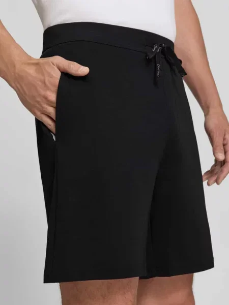 Szorty z dzianiny dresowej z detalem z logo Christian Berg Men czarne