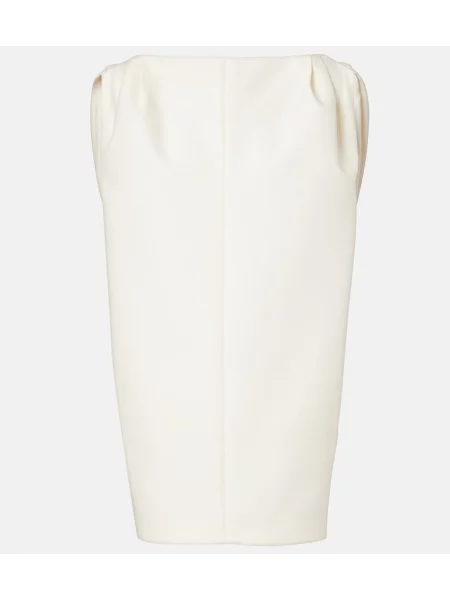Rochie Balenciaga de lână drapată alb