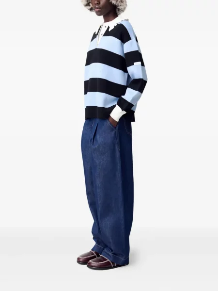 Sweter Claudie Pierlot w paski niebieski