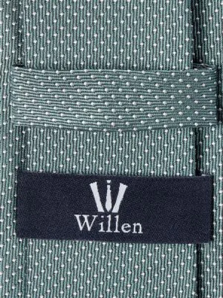 Krawat jedwabny ze wzorem na całej powierzchni Willen zielony