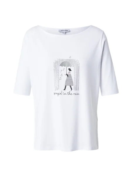 MORE & MORE Tricou negru alb